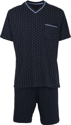 Produktbild von GÖTZBURG Herren Shorty, kurzarm, Baumwolle, Single Jersey, navy, bedruckt Größe: 56