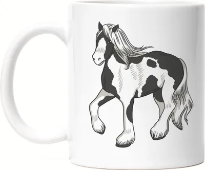 Produktbild von Pferd Tasse Weiß Hengst Weihnachten Pferde Reiten Hobbie Pferdeflüsterer Ausritt Pferdeliebhaber Reiterin