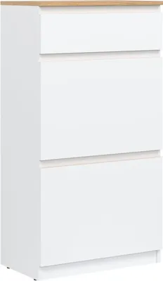 Produktbild von Schuschrank REMI RM11 Schukommode Schukipper 60x113x30 cm Weiß/Evoke Eiche