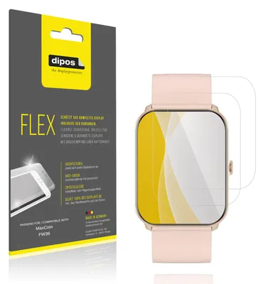 Produktbild von 2x Schutzfolie für MaxCom FW36 Folie, 100% Displayabdeckung, dipos Flex