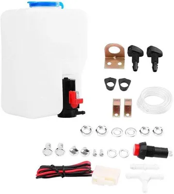 Imagen del producto de Sistema universal de limpiaparabrisas para automóviles, de 12V, con bomba y depósito