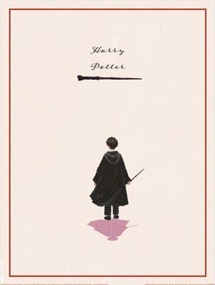 Harry Potter - bedruckt "Looking Forward Harry Alone" PM9174 (40 cm x 30 cm) (Beige/Schwarz)