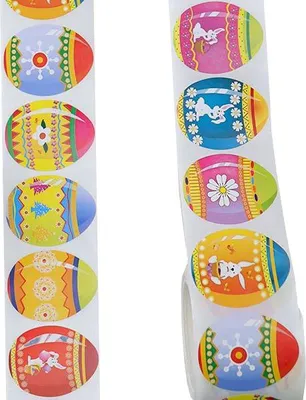 Image de Autocollants en rouleau Oeufs de Pâques 250 pièces Titanum