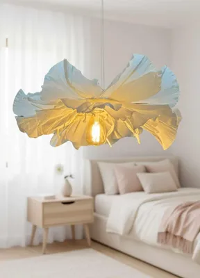 Produktbild von Opviq, Hochwertige Deckenleuchte (Chandelier) aus Kunststoff, Ø48 cm, höhenverstellbar (80-85 cm), IP20, modern und elegant in Weiß, E27 Fassung, ideal für jeden Raum.