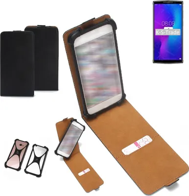 Produktbild von K-S-Trade Handyhülle Schutzhülle kompatibel mit Doogee N100 Hülle Case Cover Flip Style Bumper schwarz 1x