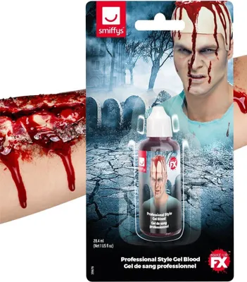 Produktbild von Smiffys Blut-Gel Rot – Realistisches Kunstblut für Kostüme (28,4ml)