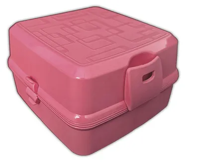 Produktbild von Brot- und Lunchbox mit 4 Fächern Vesperdose Pink 1400ml Brotdose Inkl. Gabel & Löffel Snackbox Vorratsbox Brotbüchse Kunststoff