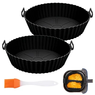 2er Set Airfryer Silikonformen, 20 cm, für Heißluftfritteuse