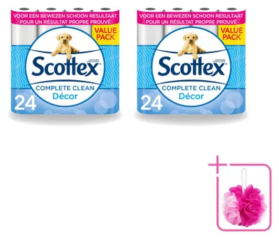 Produktbild von 2 x Scottex Toilettenpapier - 2-lagig - Sparpackung - 2 Stücke