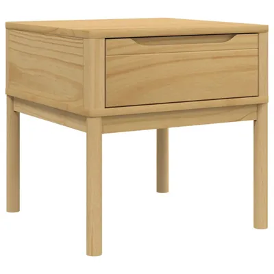 Image de Table de chevet FLORO marron cire 55x55x54 cm pin massif