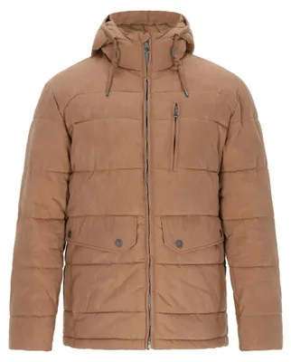 Produktbild von Herren Steppjacke Sand mit Kapuze, Stehkragen, Reißverschluss und elastischen Ärmelbündchen Größe M
