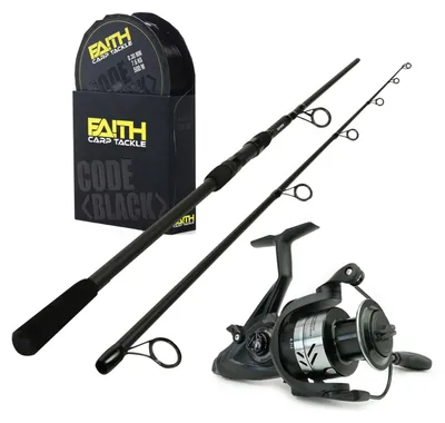 Imagen del producto de Set Black Phantom Hybrid - 10 pies - 3.00lbs - carrete Helius - Oneshot -Dise–o compacto y potente para todas las condiciones!