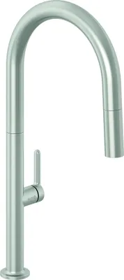 Produktbild von Kludi AUREA, Spültisch-Einhandmischer, herausz. Geschirrbrause, Stainl.Br., Nickel, 1 Stk.