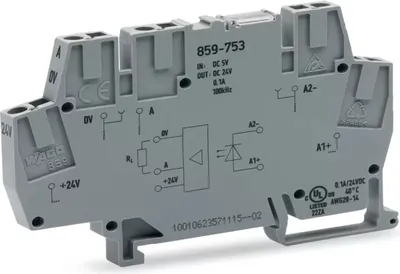 Obrázek produktu pro Optočlenové relé WAGO 25 ks 5 V/DC 100 mA WAGO 859-753