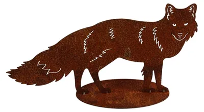 Produktbild von Rost Gartenfigur Fuchs 20 x 40 cm Edelrost Figur Gartendeko Metall Dekofigur