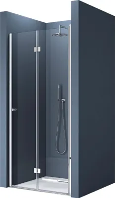 Produktbild von doporro Duschtür Nischentür dusche Duschabtrennung Duschkabine 100x190cm Falttür für Nische ESG-Sicherheitsglas Klarglas inkl. beidseitiger Easy-Clean-Beschichtung Teramo26K