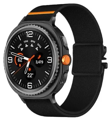 Produktbild von By Qubix Nylonarmband mit Parachute Verschluss - Schwarz - passend für Samsung Galaxy Watch 9 - 40 mm / 44 mm