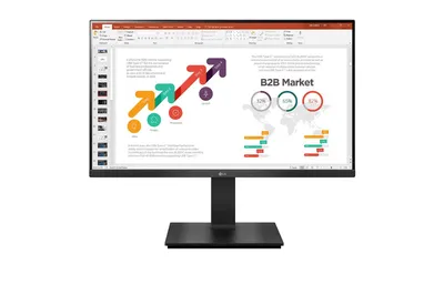 Produktbild von 61cm/24'' (1920x1080) LG 24BP450Y-B 16:9 5ms IPS HDMI VGA DisplayPort VESA Pivot Full HD Black