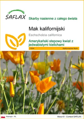 Zdjęcie produktu dla SAFLAX - Mak kalifornijski - 1500 Nasiona - Eschscholzia californica