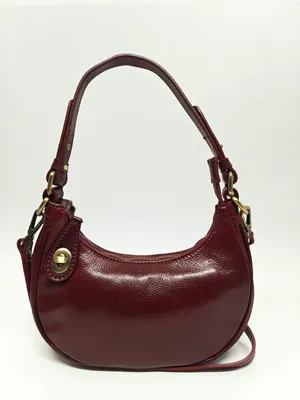 Produktbild von Damen-Schultertasche aus echtem Rindsleder mit Reißverschluss und abnehmbarem Riemen Camel-Tan UNICA 25x18x8 cm 5589-Cognac