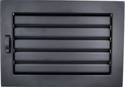 Produktbild von Lüftungsgitter Warmluftgitter Kaltluftgitter Lamellen schließbar Schwarz 240x170mm