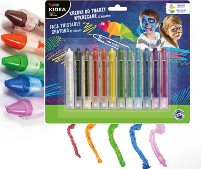 Image de Crayons visage twistable 12 couleurs Kidea