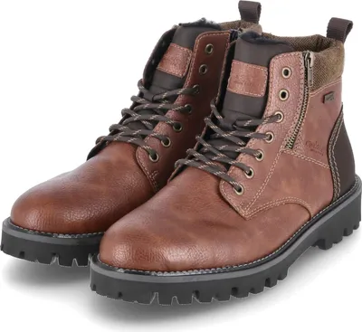 Produktbild von Rieker Herren Winterboots Stiefeletten Schnürboots Braun Synthetik wasserfest Größe: 41