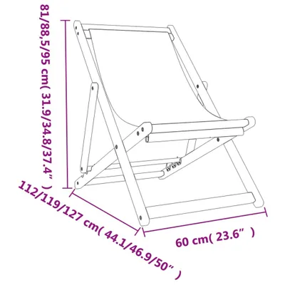 Image de Chaises de plage 2 pcs. Pliable Tissu multicolore