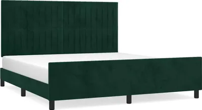 Obrázok produktu pre vidaXL Rám postele bez matraca tmavozelený 160x200 cm zamat