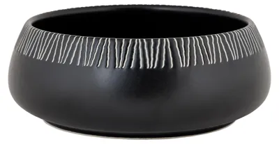 Steingutschale, D15xH5,5 cm, schwarz, 1 Stück