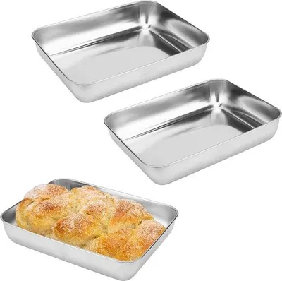 Produktbild von Famanu Backform 25 cm - Set von 3 - Edelstahl - Rechteckig - Brotform - Toastbrot