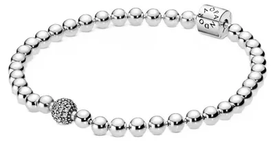 Produktbild von Zilveren Kralen & Pave Armband mit Zirkonia