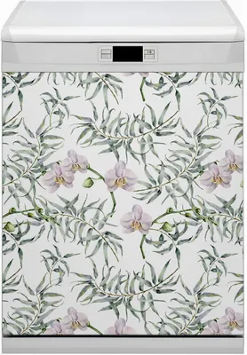 Produktbild von Abwaschbar 60x70 cm Geschirrspüle Magnetmatte Küche Dekorative  - Rosa Orchideen