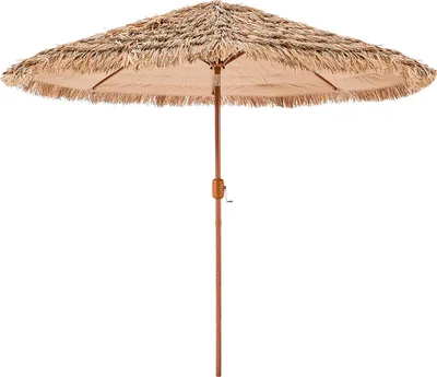 Produktbild von SucceBuy Strohschirm Sonnenschirm Hawaii Strand Terrasse neigbar 2,75m