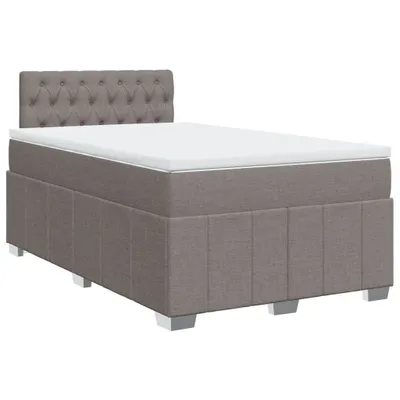 Imagen del producto de Cama con somier y colchón vidaXL, color taupe, 120x200 cm, tapizada en tela