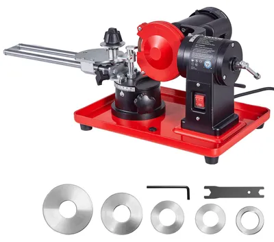 Image de Affûteuse de lames de scie VEVOR 370 W, affûteuse de lames de scie circulaire à 2 890 tr/min avec meule de 125 mm, affûteuse électrique avec angle de réglage pour lames de 80 à 700 mm, affûteuse de lames pour le travail du bois