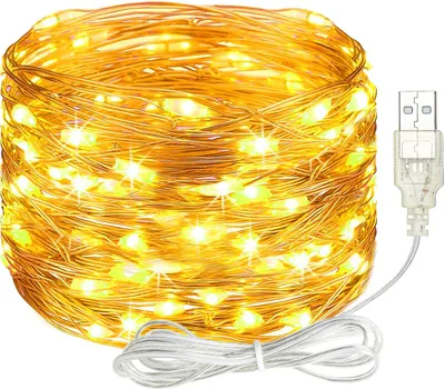 Produktbild von Litogo USB-Lichterketten – 5 Meter, 50 LEDs, Kupferdraht