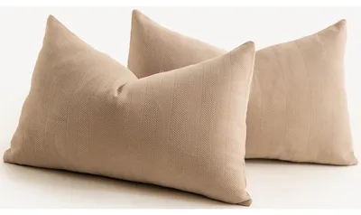 Produktbild von 2er Set Kissenbezüge 45x45 cm Khaki Chenille weich Dekokissen Kissenhülle