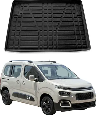 Image de Bac de coffre Bac de coffre pour Citroen Berlingo 2019-2025 Caoutchouc TPE Noir