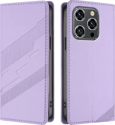 Image de Etui pour Oukitel WP52, étui portefeuille en cuirPolyuréthaneavec fente pour carte et fonction stand Violett