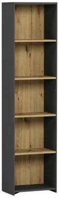 Obrázek produktu pro Regál kancelářský 40 cm police skříňka knihy FRAMIRE B-40 antracit mix artisan