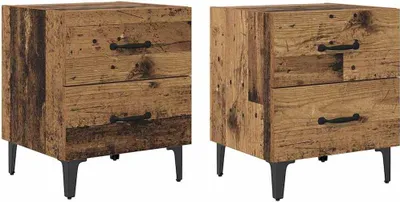 Obrázok produktu pre Skriňa pod posteľ 2 pcs Staré drevo 40 x 35 x 47,5 cm