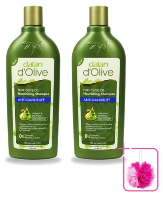 Zdjęcie produktu dla 2 sztuki szamponu Dalan d'Olive przeciwłupieżowego - odżywiający - 400 ml - zestaw ekonomiczny