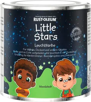 Produktbild von Little Stars Möbelfarbe und Spielzeugfarbe Leuchtfarbe Mondstaub hellgrün 250 ml
