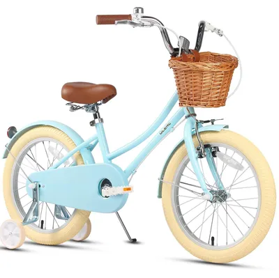 Image de Vélo pour enfants 12-20 pouces avec panier et roues stabilisatrices
