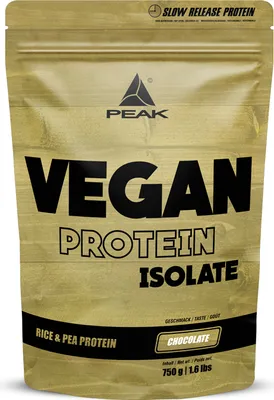 Immagine prodotto di Proteine vegane - 750 g : Cioccolato I polvere I proteine vegetali multicomponente I proteine I proteine del pisello I proteine del riso I alto contenuto proteico I costruzione muscolare I mantenimento muscolare I edulcorante da stevia I senza ingegneria genetica I senza glutine