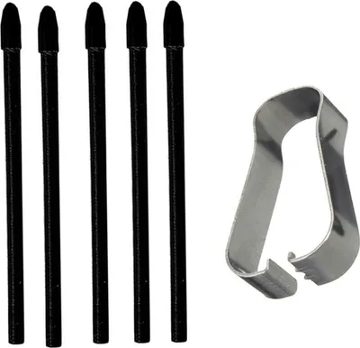 A set of replacement S-Pen tips and a removal tool are displayed against a white background.