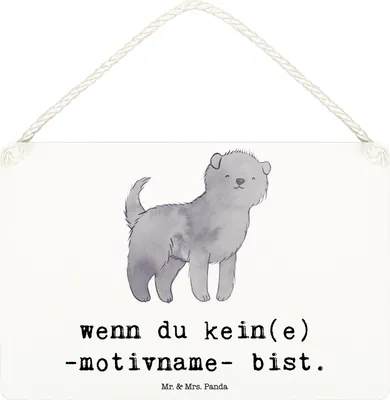 Produktbild von Mr. & Mrs. Panda Wandbild Holz Affenpincher Lebensretter DIN A6 - Weiß - Geschenk, holzbild, hängeschild, Türschild, Dekobrett, Holzschild, Schild
