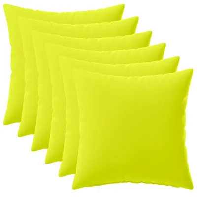 Zdjęcie produktu dla Pokrowce na poduszki vidaXL, 6 sztuk, kolor: jasny zielony, wymiary: 40 x 40 cm, materiał: poliester
