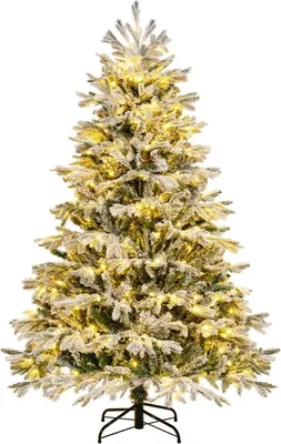Image de Sapin de Noël artificiel de 180 cm avec neige et 350 LED